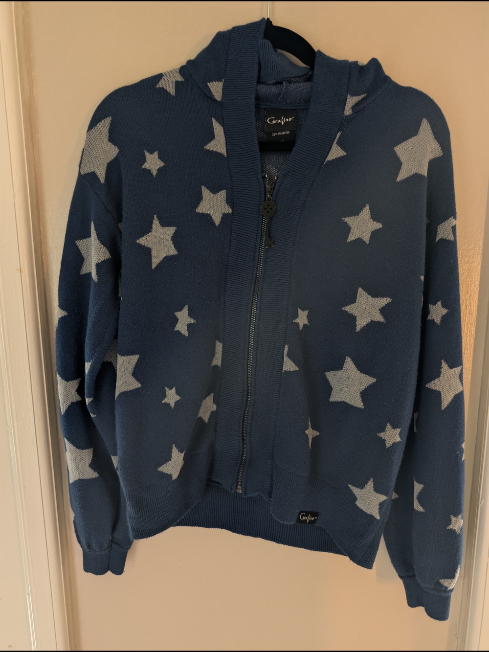 Coraline Gryphon Blue Star Knit Sweater